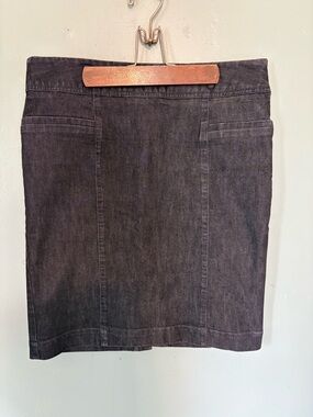 Kenneth Cole Black Denim Pencil Skirt